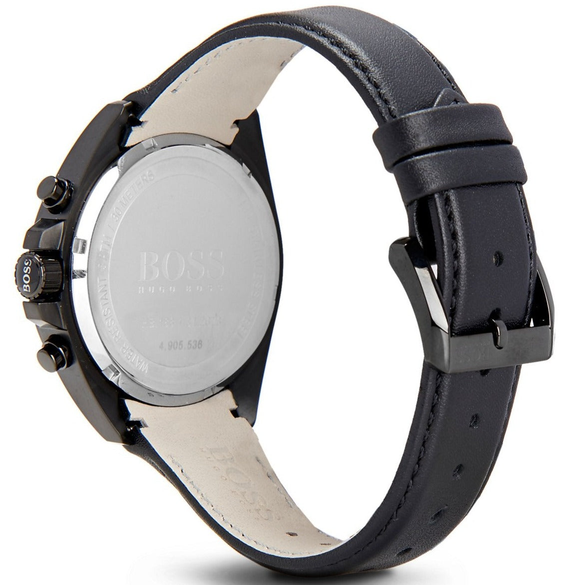  Shop Authentic Hugo Boss Driver Chronograph Black Dial Black Leather Strap Watch For Men - HB1513061 - Luxxuri