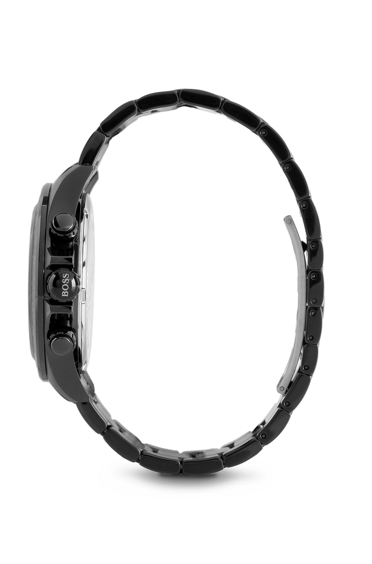  Shop Authentic Hugo Boss Ikon Chronograph Black Dial Black Steel Strap Watch for Men - 1512961 - Luxxuri