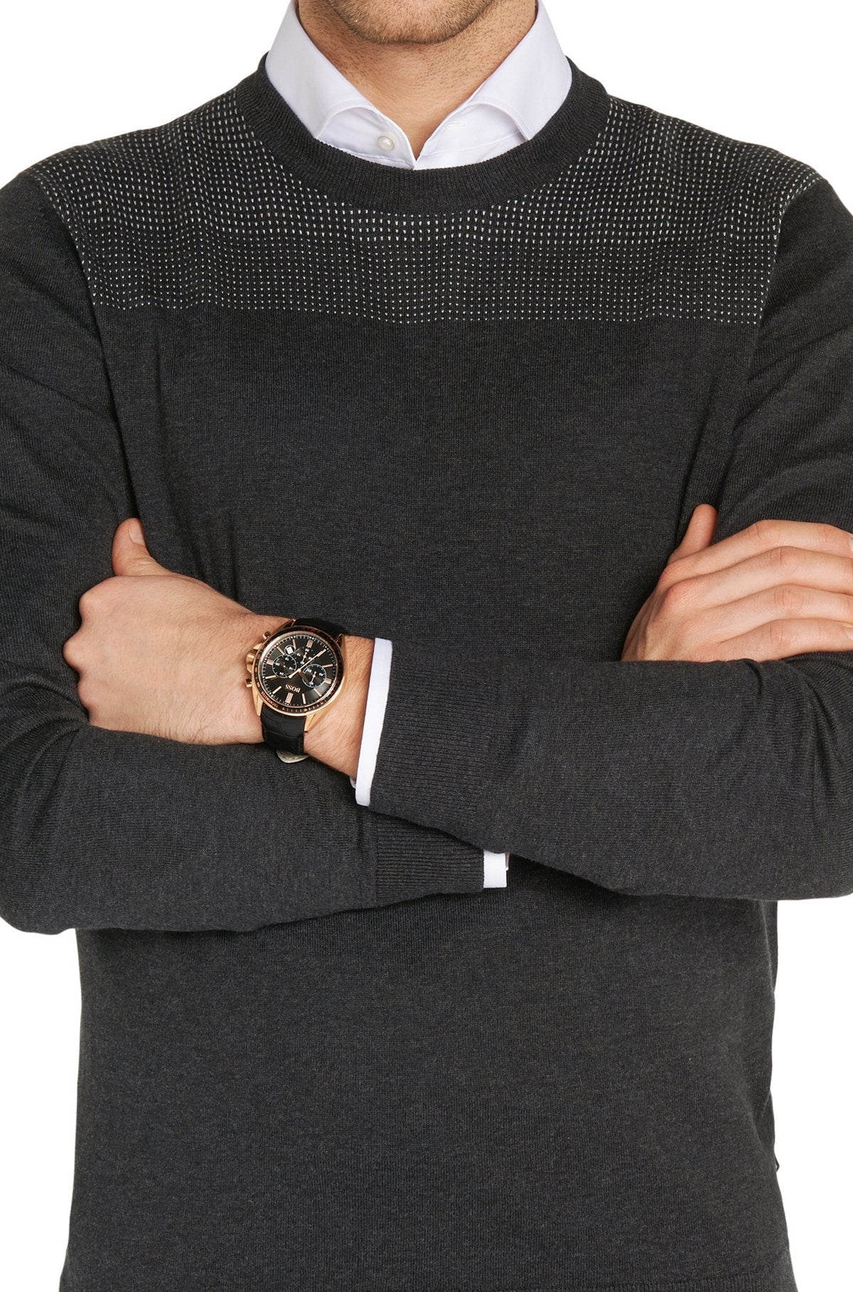  Shop Authentic Hugo Boss Driver Black Dial Black Leather Strap Watch for Men - 1513092 - Luxxuri
