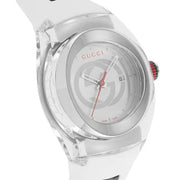  Shop Authentic Gucci Sync Quartz White Dial White Rubber Strap Unisex Watch - YA137302 - Luxxuri