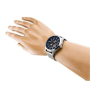  Shop Authentic Tommy Hilfiger Spencer Skeleton Black Dial Silver Mesh Bracelet Watch for Men - 1791643 - Luxxuri