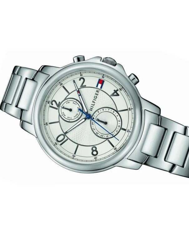  Shop Authentic Tommy Hilfiger Claudia White Dial Silver Steel Strap Watch for Women - 1781819 - Luxxuri