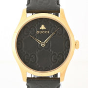  Shop Authentic Gucci G Timeless Quartz Black Dial Black Leather Strap Watch For Women - YA1264034A - Luxxuri