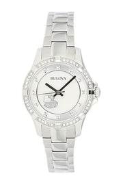  Shop Authentic Bulova Crystal Silver Dial Silver Steel Strap Watch for Women - 96L226 - Luxxuri