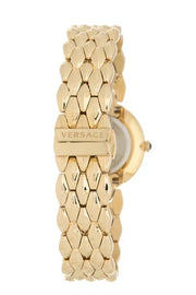  Shop Authentic Versace V Flare Diamonds Silver Dial Gold Steel Strap Watch for Women - VEBN00918 - Luxxuri