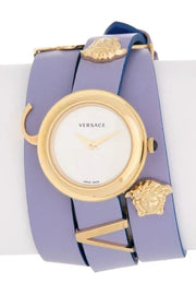  Shop Authentic Versace V-Flare Silver Dial Purple Leather Strap Watch for Women - VEBN00318 - Luxxuri