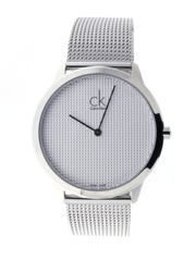  Shop Authentic Calvin Klein Minimal White Dial Silver Mesh Bracelet Watch for Men - K3M2112Y - Luxxuri