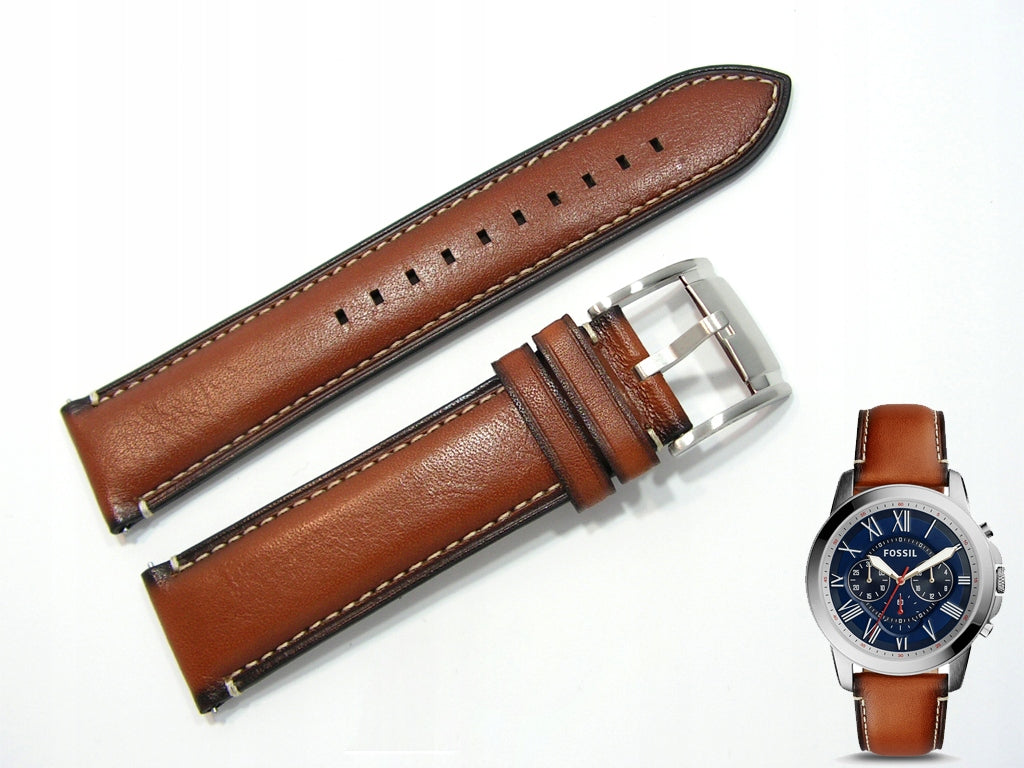 Shop Authentic Fossil Grant Chronograph Blue Dial Brown Leather Strap Watch for Men - FS5210 - Luxxuri