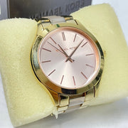  Shop Authentic Michael Kors Slim Runway Rose Gold Dial Two Tone Steel Strap Watch for Women - MK4294 - Luxxuri
