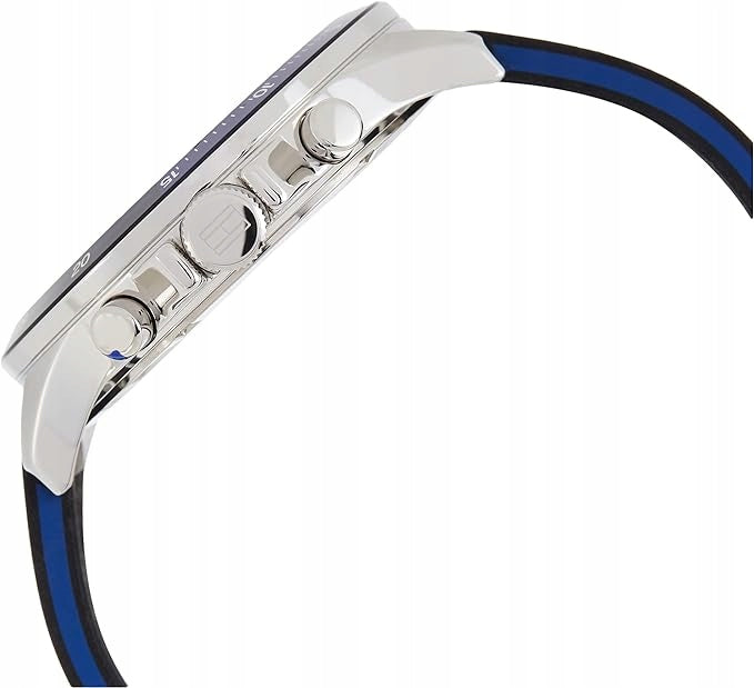  Shop Authentic Tommy Hilfiger Bank Quartz Black Dial Black Rubber Strap Watch for Men - 1791724 - Luxxuri