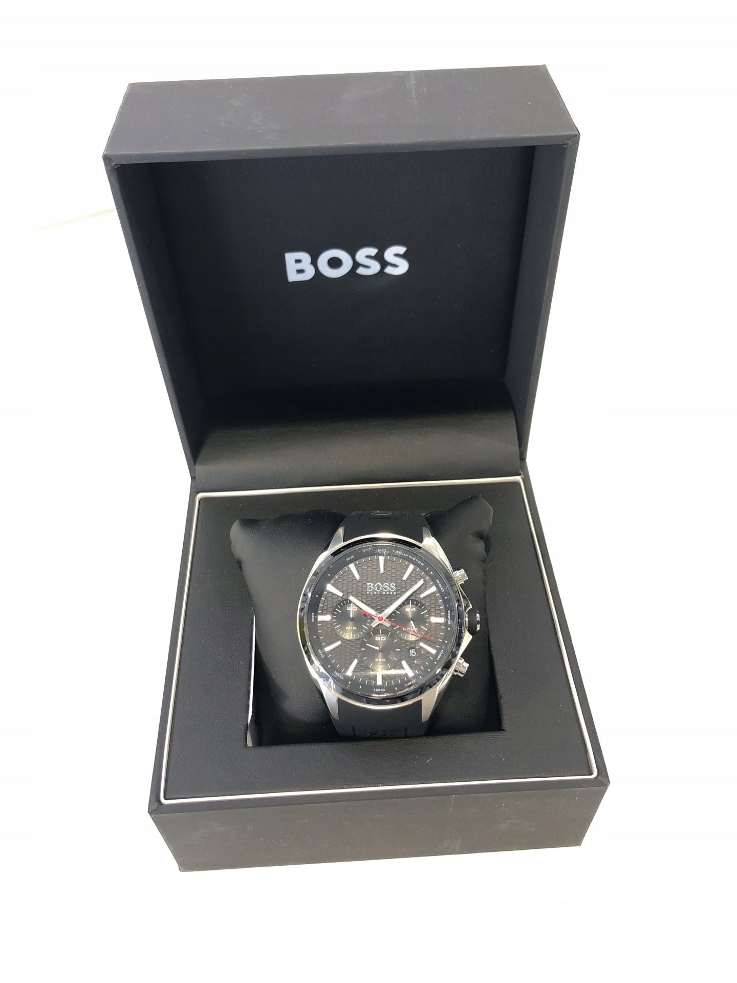  Shop Authentic Hugo Boss Distinct Black Dial Black Rubber Strap Watch for Men - 1513855 - Luxxuri