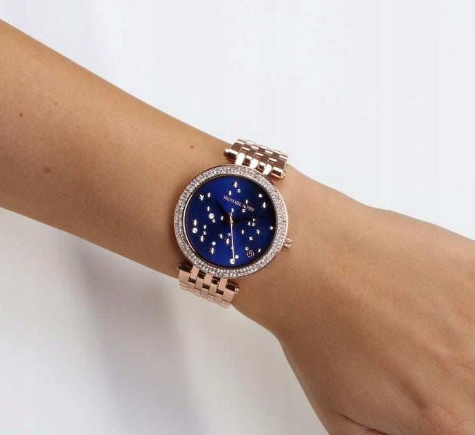  Shop Authentic Michael Kors Darci Blue Dial Rose Gold Steel Strap Watch for Women - MK3728 - Luxxuri