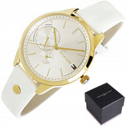  Shop Authentic Tommy Hilfiger Brooklyn Quartz White Dial White Leather Strap Watch for Women - 1782018 - Luxxuri