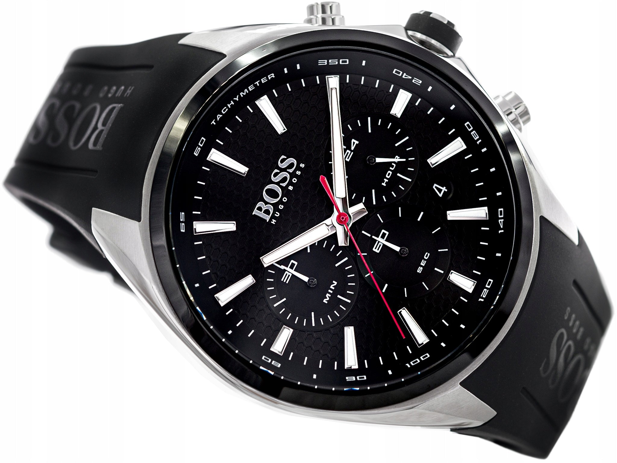  Shop Authentic Hugo Boss Distinct Black Dial Black Rubber Strap Watch for Men - 1513855 - Luxxuri