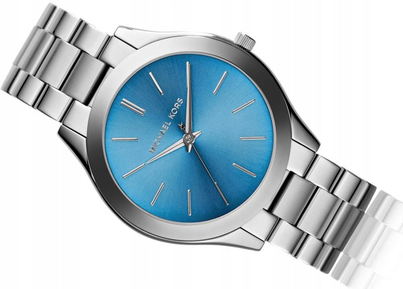  Shop Authentic Michael Kors Runway Blue Dial Silver Steel Strap Watch for Women - MK3292 - Luxxuri
