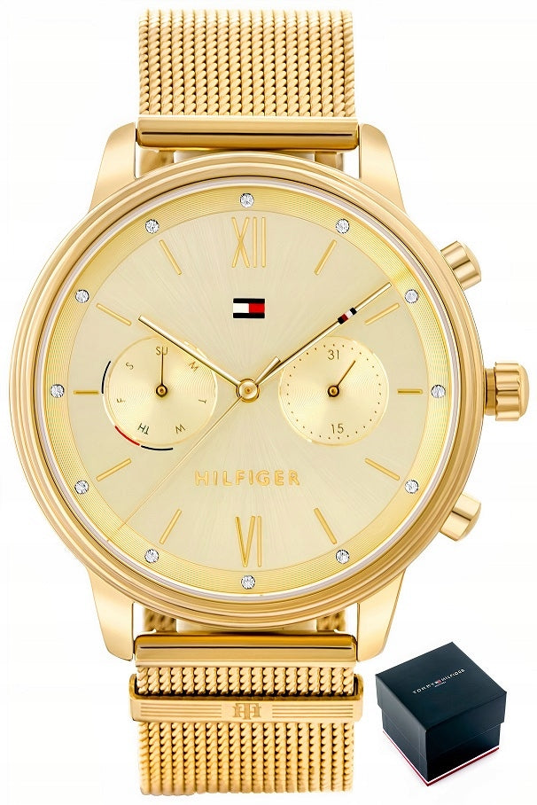  Shop Authentic Tommy Hilfiger Blake Quartz Gold Dial Gold Mesh Bracelet Watch for Women - 1782302 - Luxxuri