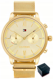  Shop Authentic Tommy Hilfiger Blake Quartz Gold Dial Gold Mesh Bracelet Watch for Women - 1782302 - Luxxuri
