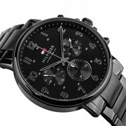  Shop Authentic Tommy Hilfiger Daniel Black Dial Black Steel Strap Watch for Men - 1710383 - Luxxuri