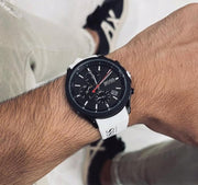  Shop Authentic Hugo Boss Velocity Black Dial White Rubber Strap Watch for Men - 1513718 - Luxxuri