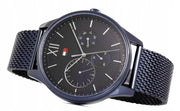  Shop Authentic Tommy Hilfiger Damon Quartz Blue Dial Blue Mesh Bracelet Watch for Men - 1791421 - Luxxuri