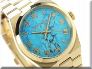  Shop Authentic Michael Kors Channing Turquoise Dial Gold Steel Strap Watch For Women - MK5894 - Luxxuri