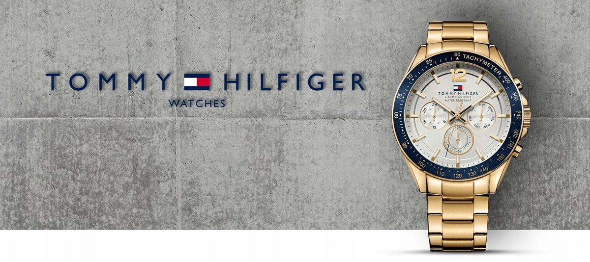  Shop Authentic Tommy Hilfiger Luke Chronograph White Dial Gold Steel Strap Watch for Men - 1791121 - Luxxuri