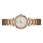  Shop Authentic Guess Park Ave White Dial Rose Gold Steel Strap Watch for Women - W0767L3 - Luxxuri