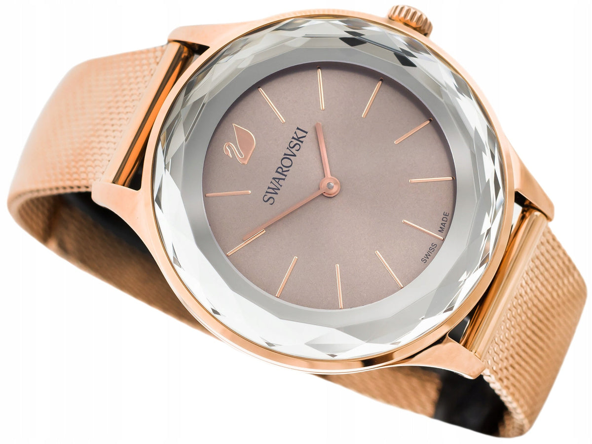  Shop Authentic Swarovski Octea Nova Grey Dial Gold Mesh Bracelet Watch for Women - 5451634 - Luxxuri