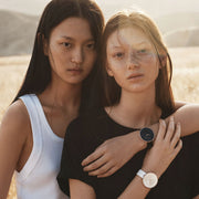 Shop Authentic Calvin Klein Full Moon White Dial White Leather Strap Watch for Women - K8Y231L6 - Luxxuri