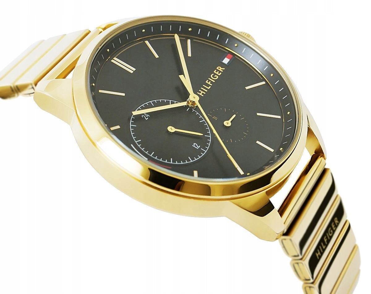  Shop Authentic Tommy Hilfiger Brooke Black Dial Gold Steel Strap Watch for Women  - 1782019 - Luxxuri