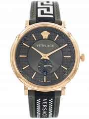  Shop Authentic Versace V-Circle Quartz Green Dial Green Leather Strap Watch for Men - VEBQ01519 - Luxxuri