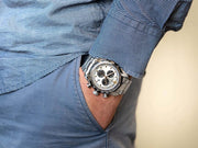  Shop Authentic Versace V-Ray Chronograph Quartz Silver Dial Silver Steel Strap Watch For Men - VE2I00321 - Luxxuri