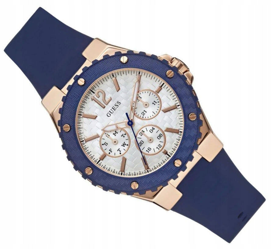  Shop Authentic Guess Overdrive White Dial Blue Rubber Strap Watch for Women - W0149L5 - Luxxuri