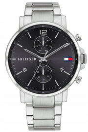  Shop Authentic Tommy Hilfiger Daniel Black Dial Silver Steel Strap Watch for Men - 1710413 - Luxxuri