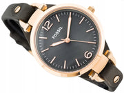  Shop Authentic Fossil Georgia Smoke Grey Dial Grey Leather Strap Watch for Women - ES3077 - Luxxuri