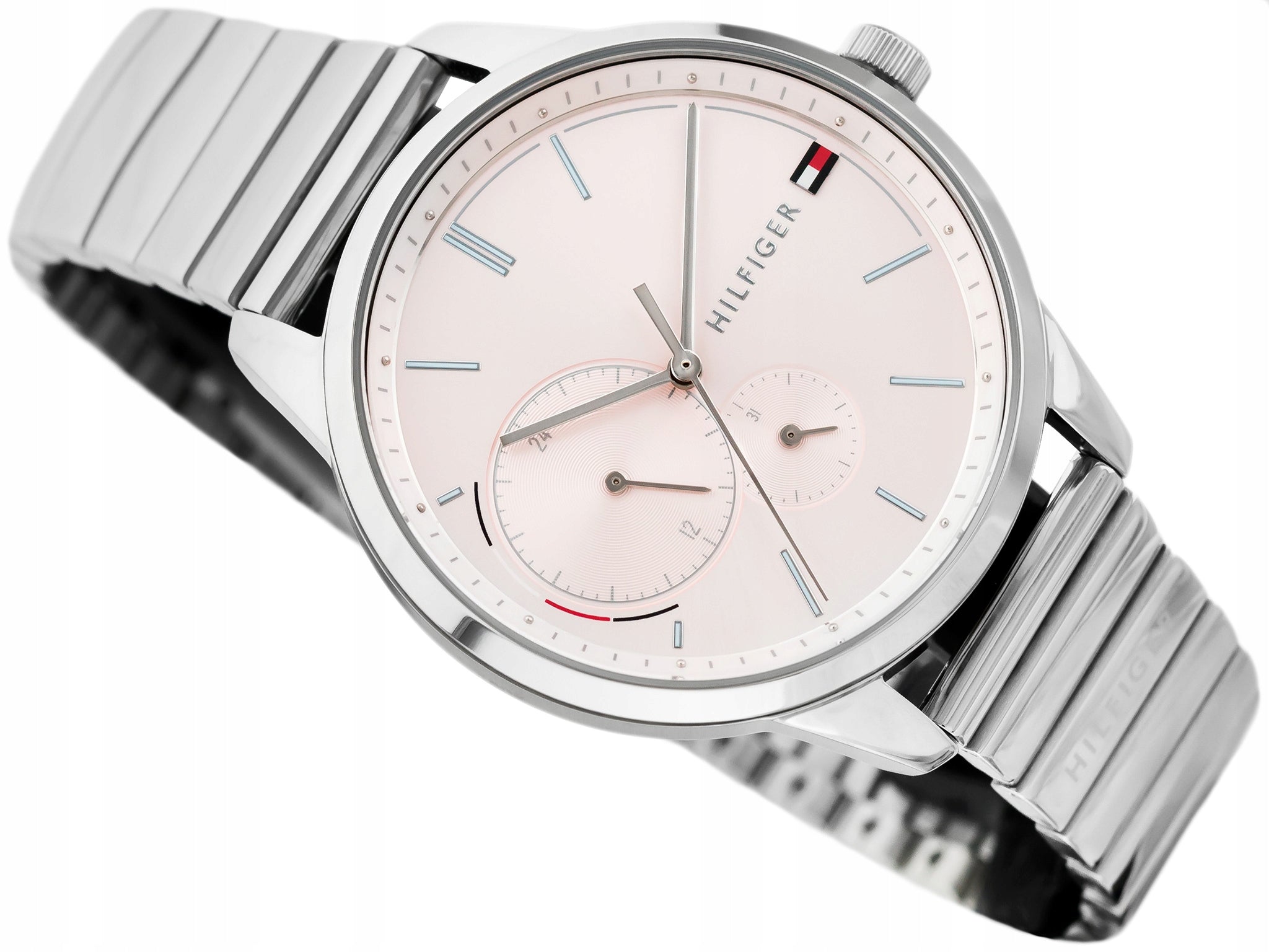 Shop Authentic Tommy Hilfiger Brooke Pink Dial Silver Steel Strap Watch for Women - 1782020 - Luxxuri
