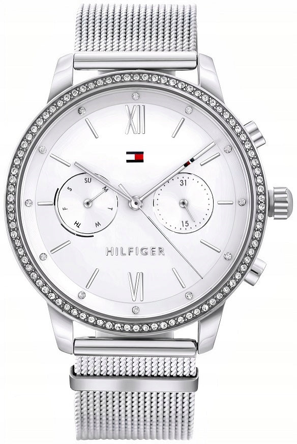  Shop Authentic Tommy Hilfiger Blake Diamonds Silver Dial Silver Mesh Bracelet Watch for Women - 1782301 - Luxxuri