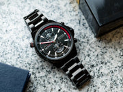  Shop Authentic Hugo Boss Globetrotter Black Dial Black Steel Strap Watch for Men - 1513825 - Luxxuri