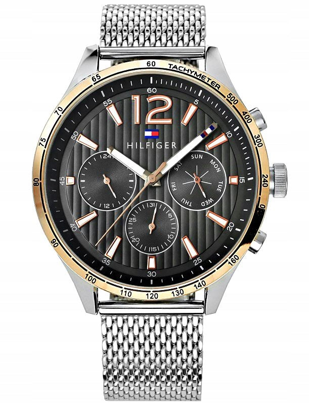  Shop Authentic Tommy Hilfiger Gavin Chronograph Quartz Grey Dial Silver Mesh Bracelet Watch for Men - 1791466 - Luxxuri