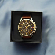  Shop Authentic Tommy Hilfiger Dean Multifunctional Blue Dial Brown Leather Strap Watch for Men - 1791275 - Luxxuri