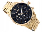  Shop Authentic Hugo Boss Champion Black Dial Gold Steel Strap Watch for Men - 1513848 - Luxxuri