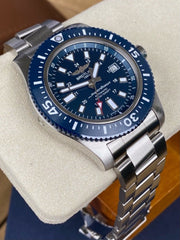  Shop Authentic Breitling Superocean 44mm Special Blue Dial Silver Steel Strap Watch for Men - Y17393161C1A1 - Luxxuri