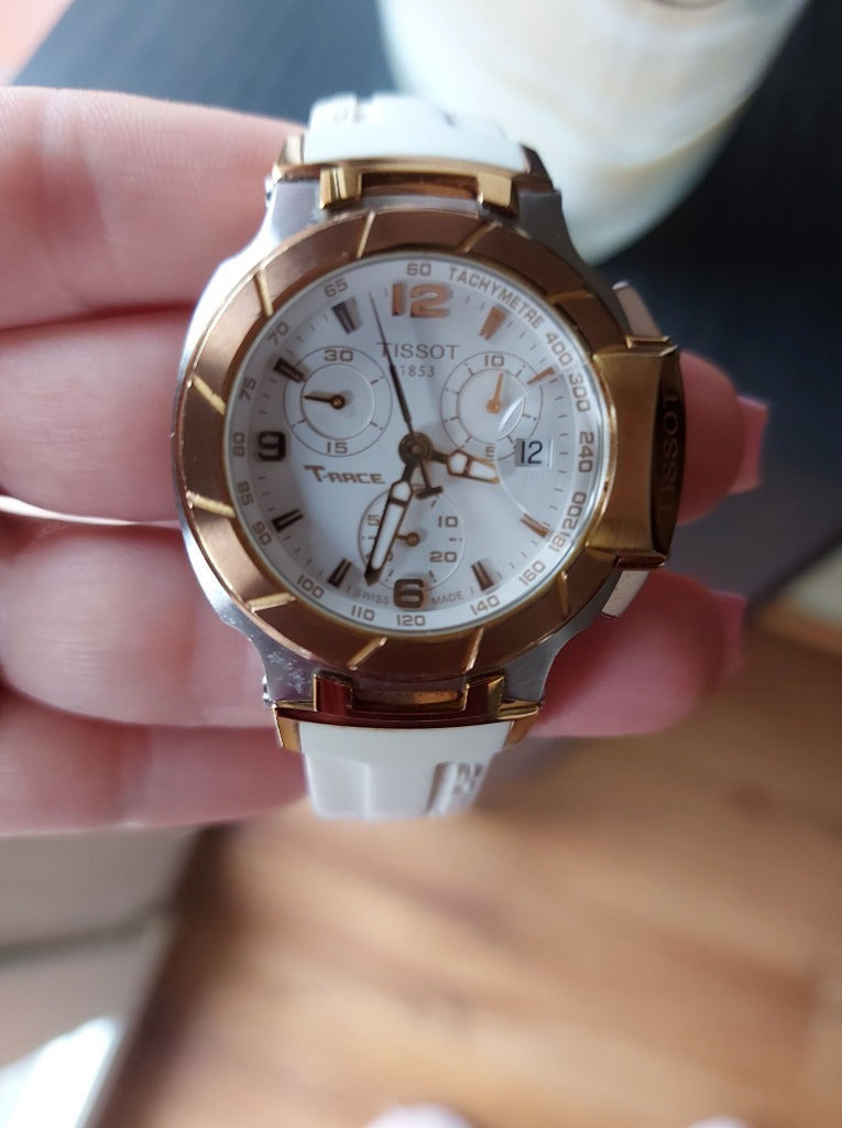  Shop Authentic Tissot T Race Chronograph White Dial White Rubber Strap Watch for Women - T048.217.27.017.00 - Luxxuri