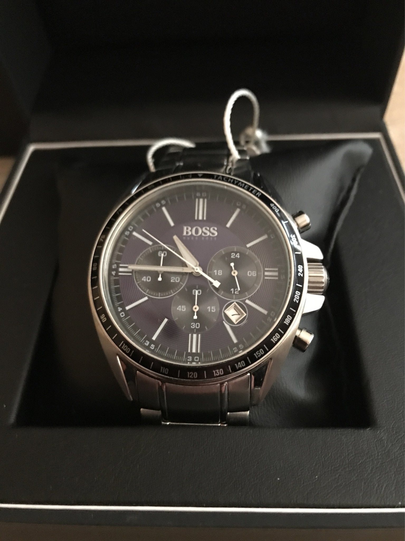  Shop Authentic Hugo Boss Chronograph Driver Blue Dial Silver Steel Strap Watch for Men - 1513081 - Luxxuri