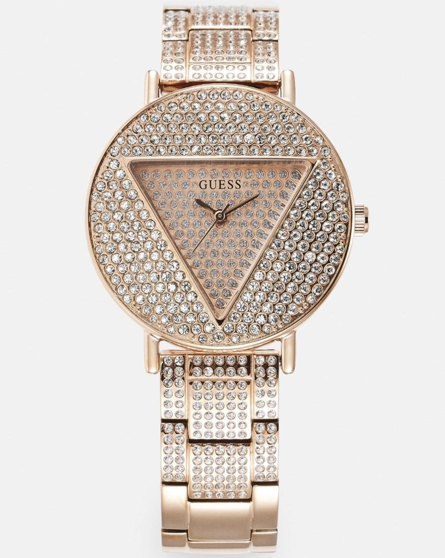  Shop Authentic Guess Trend Diamonds Rose Gold Dial Rose Gold Steel Strap Watch for Women - GW0512L3 - Luxxuri