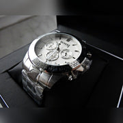  Shop Authentic Hugo Boss Ikon Chronograph White Dial Silver Steel Strap Watch for Men - 1512962 - Luxxuri