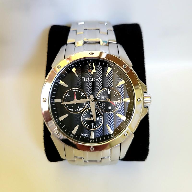  Shop Authentic Bulova Classic Collection Black Dial Silver Steel Strap Watch for Men - 96K107 - Luxxuri