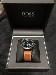  Shop Authentic Hugo Boss Pilot Black Dial Brown Leather Strap Watch for Men - 1513851 - Luxxuri
