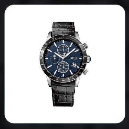  Shop Authentic Hugo Boss Rafale Chronograph Quartz Blue Dial Black Leather Strap Watch For Men - HB1513391 - Luxxuri