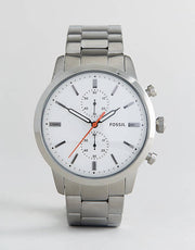  Shop Authentic Fossil Townsman White Dial Silver Steel Strap Watch for Men - FS5346 - Luxxuri